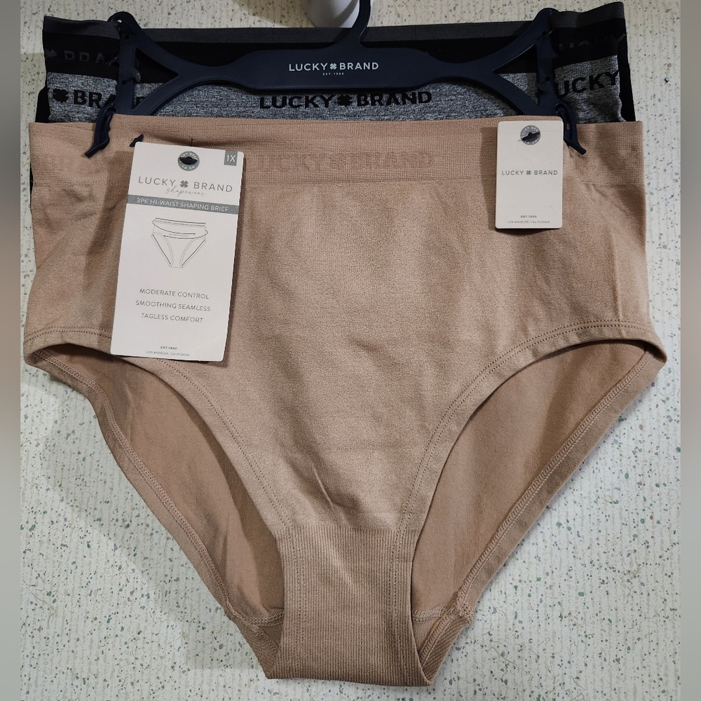 Lucky Brand Hi-Waist Panties Shapewear 3pc Tagless Seamless Women’s 1X MSRP $72